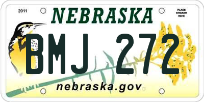 NE license plate BMJ272