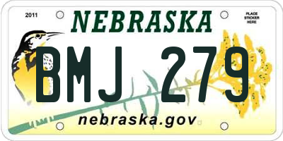 NE license plate BMJ279