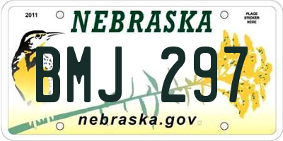 NE license plate BMJ297