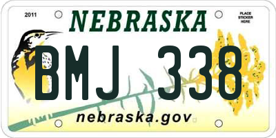 NE license plate BMJ338