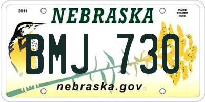 NE license plate BMJ730