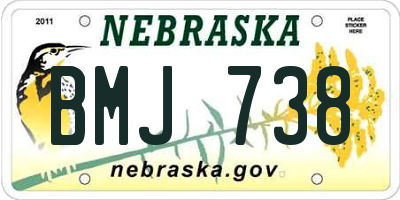 NE license plate BMJ738