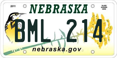 NE license plate BML214
