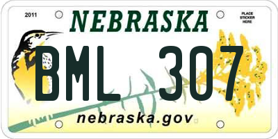 NE license plate BML307