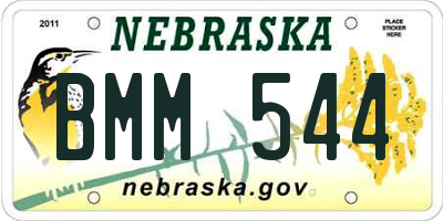 NE license plate BMM544