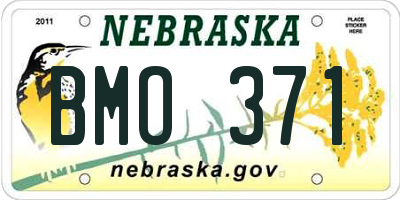 NE license plate BMO371
