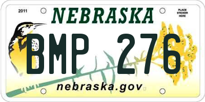NE license plate BMP276