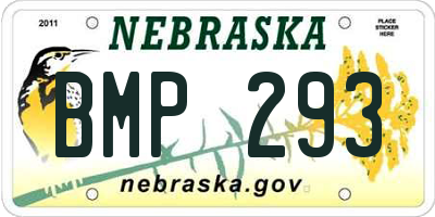 NE license plate BMP293