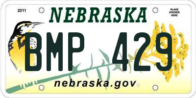 NE license plate BMP429