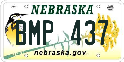 NE license plate BMP437