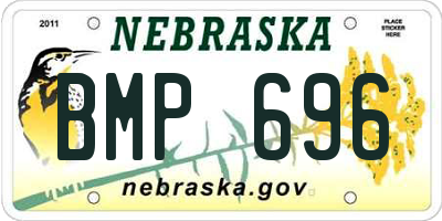 NE license plate BMP696