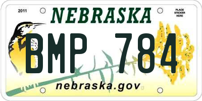 NE license plate BMP784