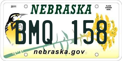NE license plate BMQ158