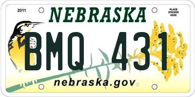 NE license plate BMQ431