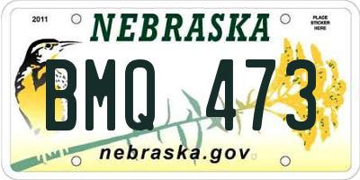 NE license plate BMQ473
