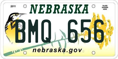 NE license plate BMQ656