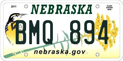 NE license plate BMQ894