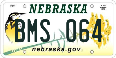 NE license plate BMS064