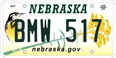 NE license plate BMW517