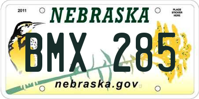 NE license plate BMX285