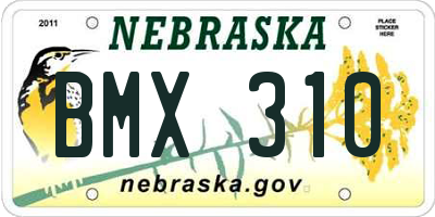 NE license plate BMX310