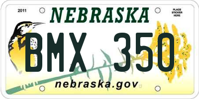 NE license plate BMX350