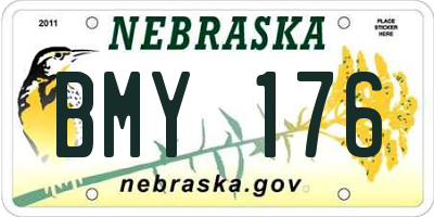 NE license plate BMY176
