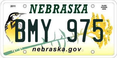 NE license plate BMY975
