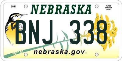 NE license plate BNJ338