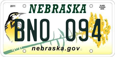NE license plate BNO094