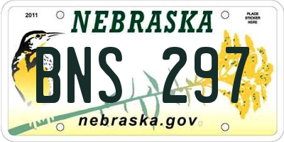 NE license plate BNS297