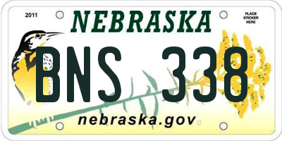 NE license plate BNS338
