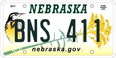 NE license plate BNS411