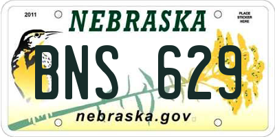 NE license plate BNS629