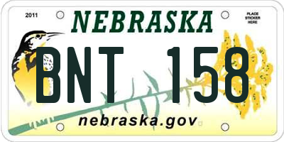 NE license plate BNT158