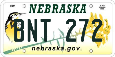 NE license plate BNT272