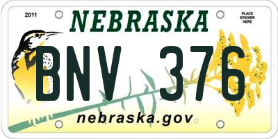 NE license plate BNV376