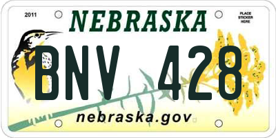 NE license plate BNV428