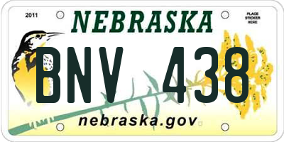 NE license plate BNV438