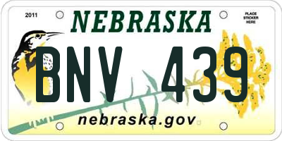 NE license plate BNV439