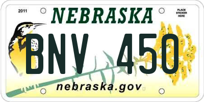 NE license plate BNV450