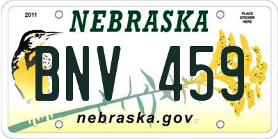 NE license plate BNV459