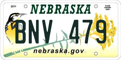 NE license plate BNV479