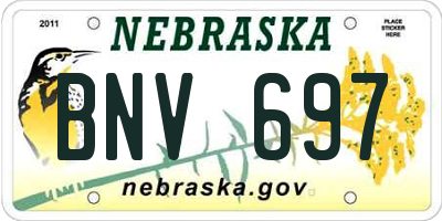 NE license plate BNV697