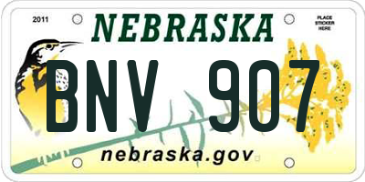 NE license plate BNV907