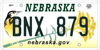 NE license plate BNX879