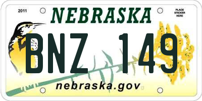 NE license plate BNZ149