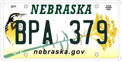 NE license plate BPA379