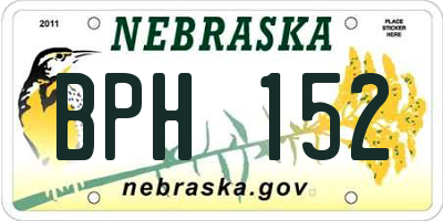 NE license plate BPH152