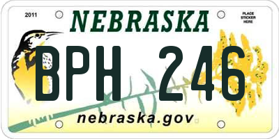 NE license plate BPH246